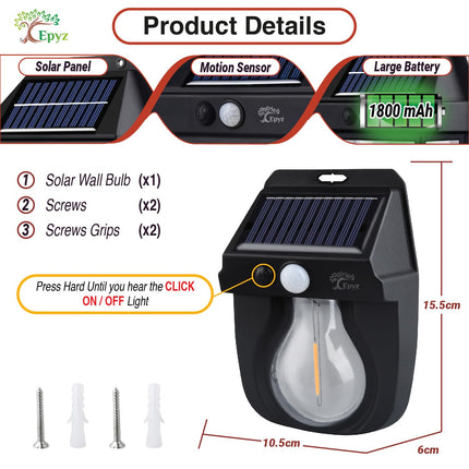 Solar Motion Sensor Wall Light