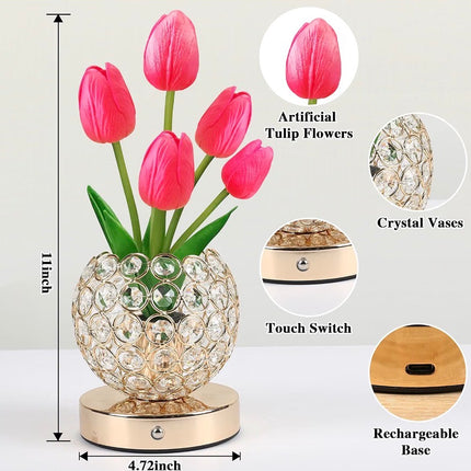 Crystal Tulip Vase Lamp