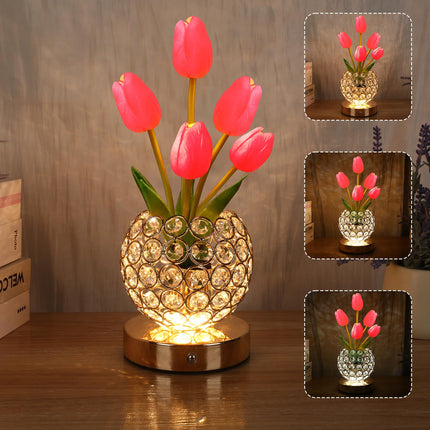 Crystal Tulip Vase Lamp