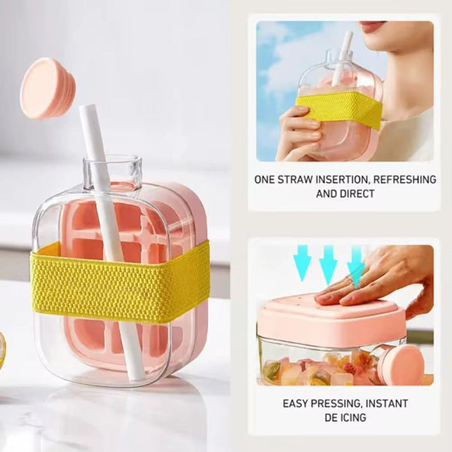 2-in-1 Silicone Ice Maker Bottle
