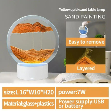 3D sand art table lamp