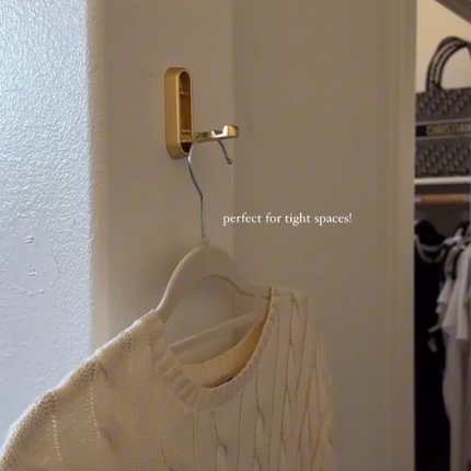 Folding Gold Wall Hooks